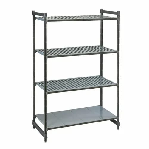 Cambro Camshelving CBU214884VS4580 4-Shelf Polypropylene Brushed Graphite Shelving Kit 48"W X 21"D X 84"H — view 2