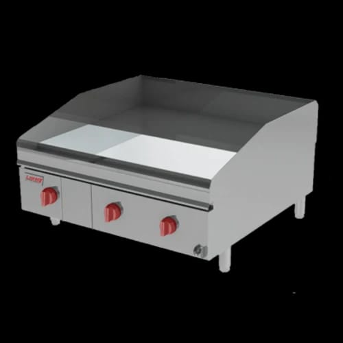 Lang 236ZSDC Gas Countertop Griddle 36 Inch Wide Solid State Thermostat Control Rectangle Chrome Plated 1 Inch Thick Plate Heavy-Duty — Natural Gas, 81000 BTU — view 1