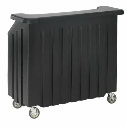 Cambro Cambar BAR540110 Black Portable Bar 5-Bottle Speed Rail Portable Bar 54"W X 25-7/8"D X 46-1/8"H — view 1