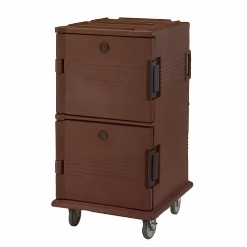 Cambro Ultra Cam Cart UPC1600SP131 Insulated Dark Brown Front Loader Food Carrier — view 2
