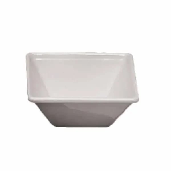Thunder Group PS5005W Passion White 11 oz. Square Melamine Bowl | Case of 12 — view 2