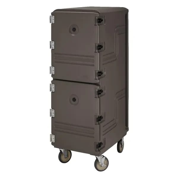 Cambro Camcart 1826DBCSP131 Insulated Dark Brown Front Loader Food Carrier — view 2