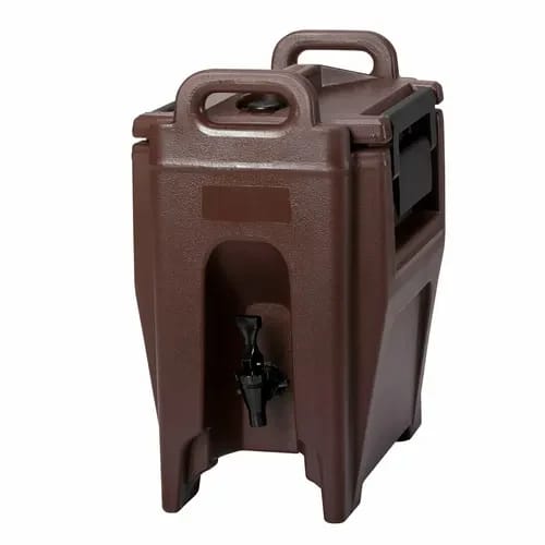 Cambro Camtainer UC250131 2-3/4 Gallon Insulated Dark Brown Beverage Dispenser — view 2