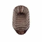 Tablecraft 2475 Black Round Woven Basket 8-1/2" x 2-1/4" | Case of 12 — view 6