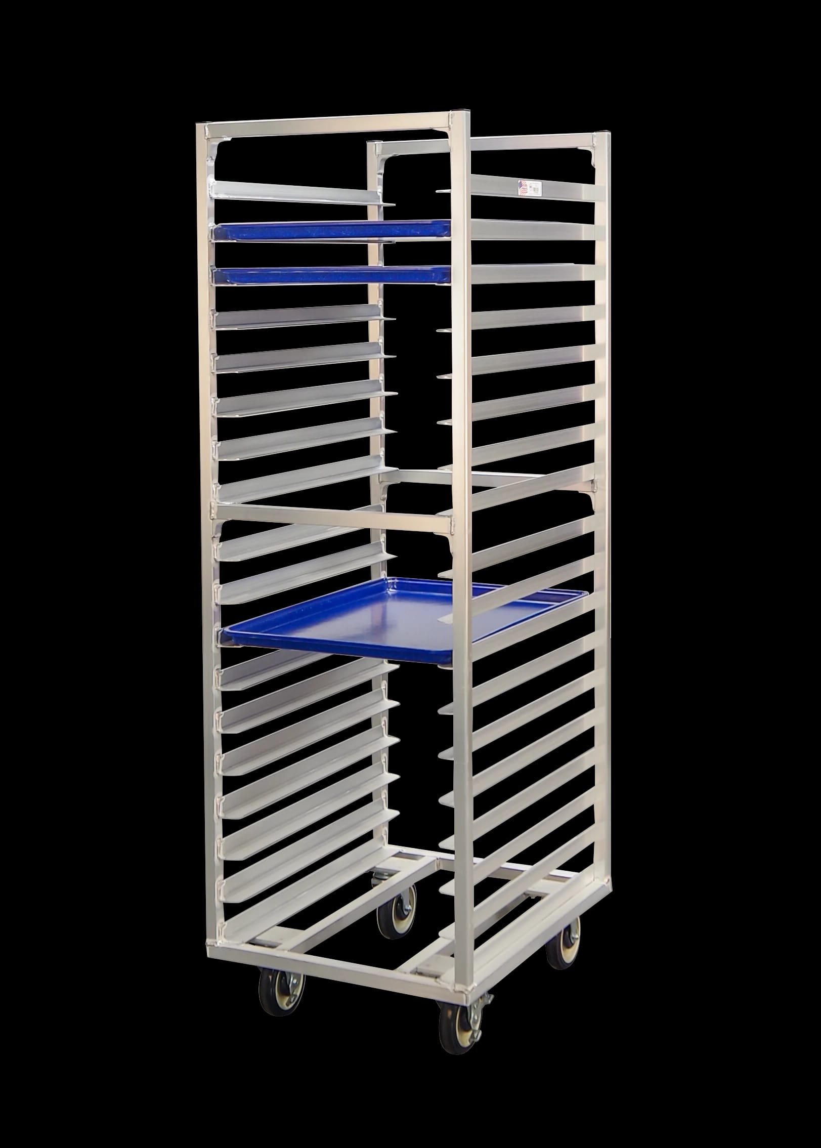 Carter-Hoffmann® O8618 Portable Aluminum Pan Rack Single Width Open Style End-Loaded 18 Pan Capacity — view 3