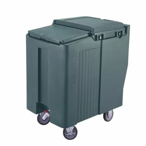 Cambro Slidinglid ICS175T191 175 Lb. Granite Gray Mobile Ice Caddy — view 2