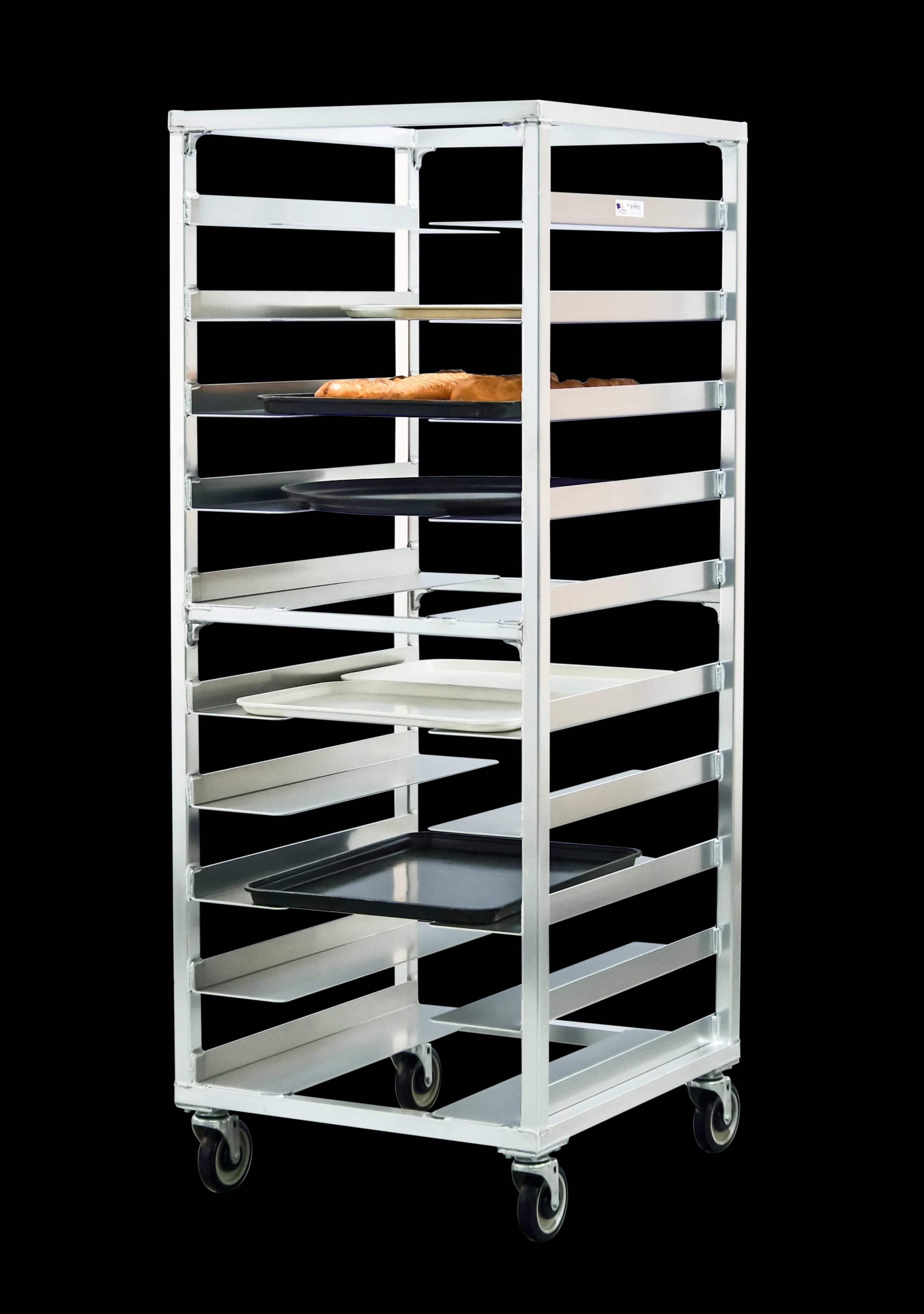 Carter-Hoffmann® O1610 Portable Aluminum Pan Rack Single Width Mobile Style End-Loaded 10 Pan Capacity — view 3
