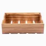 Tablecraft 300101 Half Size Acacia Wood Display Crate 7-3/8" Deep — view 5