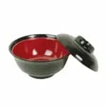 Thunder Group 3222JBR Red/black 10 oz. Melamine Soup/Vegetable Bowl | Case of 12 — view 3