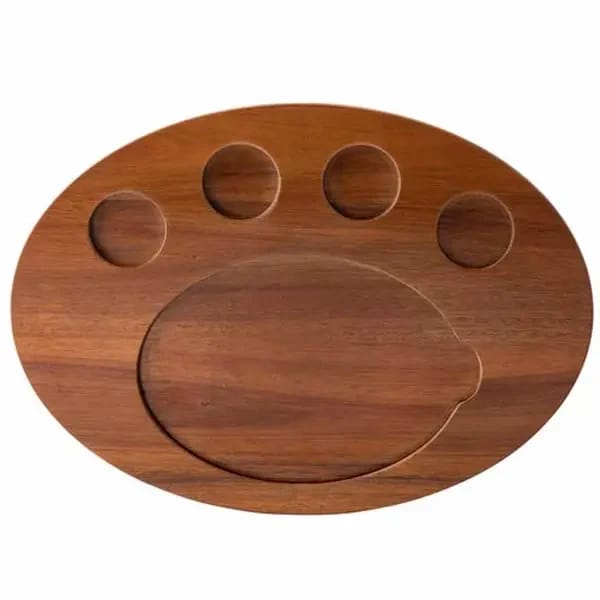 Tablecraft 10710 Acacia Wood Oval Fajita Serving Board 17" x 12-1/4" x 3/4 — view 2