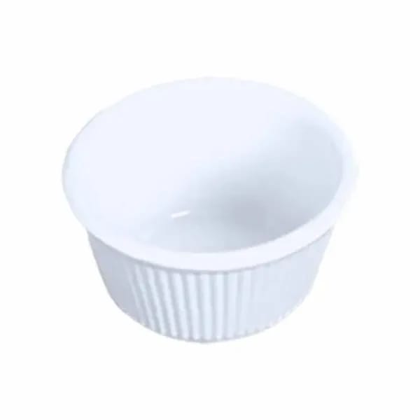 Thunder Group ML507W1 White 1-1/2 oz. Fluted Melamine Ramekin | Case of 12 — view 2