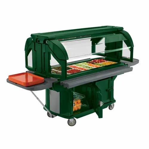 Cambro Versa Food Bar VBRU5519 4-Pan Kentucky Green Cold Food Serving Counter — view 1