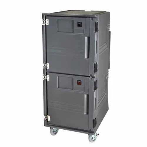 Cambro Pro Cart Ultra PCUHHSP615 Electric Charcoal Gray Hot Front Loader Food Carrier — view 1