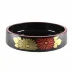 Thunder Group PLSPT0802 Black 8-1/2" x 2-3/16" Flower Pattern Plastic Sushi Party Tray — view 6