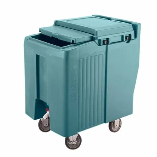Cambro Slidinglid ICS175L401 175 Lb. Slate Blue Mobile Ice Caddy — view 2