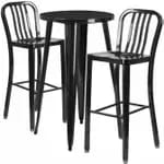 Flash Furniture CH-51080BH-2-30VRT-OR-GG Orange Metal Bar Stool and Table Set with Two Bar Stools — view 6