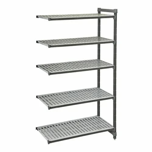 Cambro Camshelving EA186064V5580 5-Shelf Polypropylene Brushed Graphite Add-On Shelving Unit 60"W X 18"D X 64"H — view 1