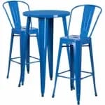 Flash Furniture CH-51080BH-2-30CAFE-OR-GG Orange Metal Bar Stool and Table Set with Two Bar Stools — view 5