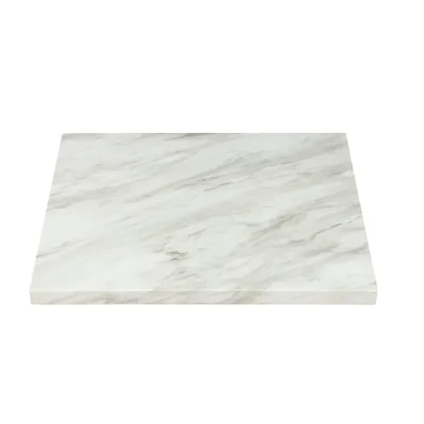 Modesto 24" x 30" Rectangular Faux White Marble Table Top — view 2