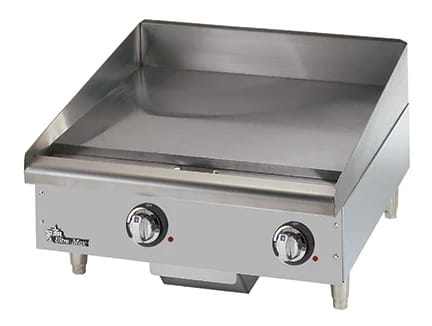Star 724TA Ultra-Max® Series Electric Countertop Griddle 24 Inch Wide Mechanical Snap Action Thermostat Control Rectangle Polished Steel 1 Inch Thick Plate Heavy-Duty — 208V, 3PH — view 2