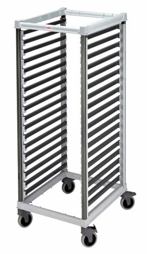 Cambro Camshelving UGNPR21F36480 18-Full Size Speckled Gray Food Pan Trolly 32-1/8"W X 25-3/8"L X 67-1/5"H — view 1