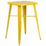 Flash Furniture CH-31330-WH-GG Square Bar Height Galvanized Steel White Table — view 5