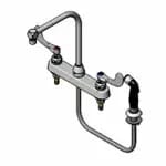 T&S B-1173 8" Deck Mount Workboard Faucet with swing Gooseneck — view 3