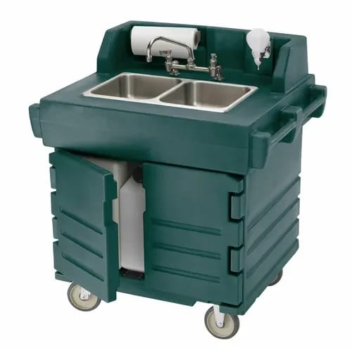 Cambro Camkiosk KSC402192 Granite Green Hand Sink Cart — view 1