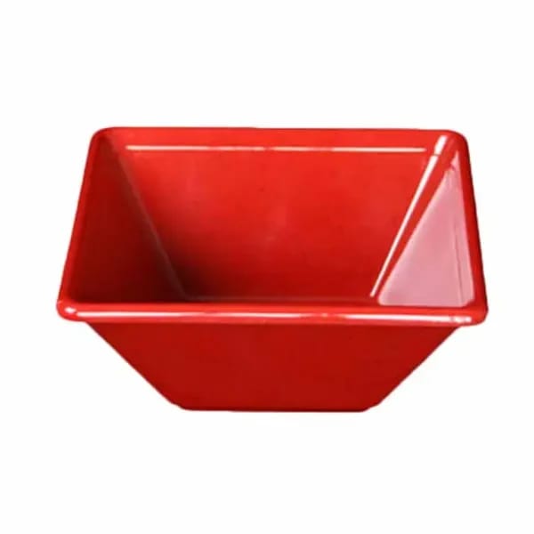 Thunder Group PS5006RD Passion Red 23 oz. Square Melamine Bowl | Case of 12 — view 1