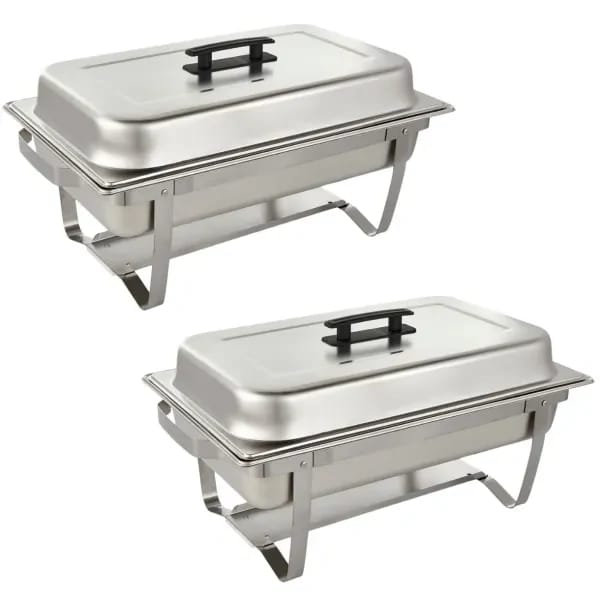 Bradford Hall 8-Quart Full Size Stainless Steel Chafer | Pack of 2 — view 2