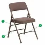 Flash Furniture HA-MC309AV-BGE-GG Beige Steel Folding Chair — view 4