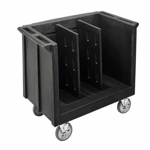 Cambro TDC30110 Polyethylene 2 Black Dish Caddy With 2 Adjustable Dividers — view 2