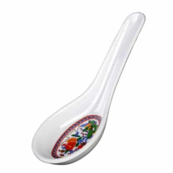 Thunder Group 7003P Peacock, NSF 3/4 oz. Melamine Wonton Soup Spoon | Case of 60 — view 1