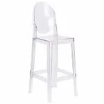 Flash Furniture OW-TEARBACK-29-GG Transparent Crystal Plastic Bar Stool — view 4