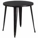 Flash Furniture CH-51090-29M1-BK-GG 26" Round Dining Height Wood Silver Table — view 3