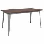 Flash Furniture CH-51050-29-WH-GG 35-1/2" Square Dining Height Metal White Table — view 4