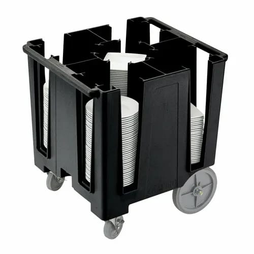 Cambro DCS950110 Polyethylene 5 Black Dish Caddy With 5 Dividers — view 2
