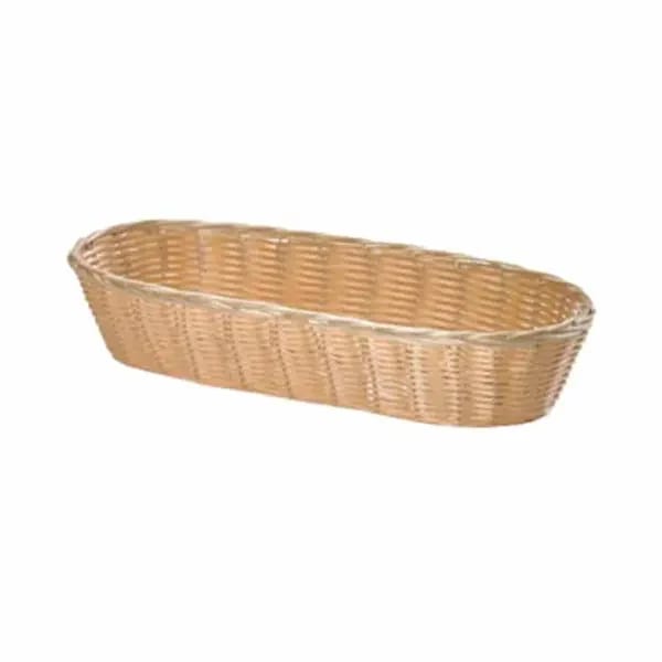 Tablecraft 1118W Natural Oblong Woven Basket 15" x 6" x 3 | Case of 12 — view 1