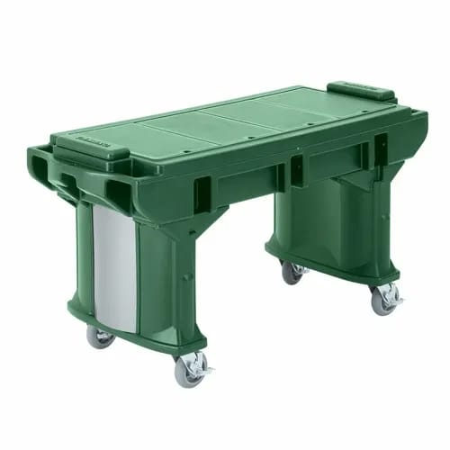 Cambro Versa Food Bar VBRT5519 4-Pan Kentucky Green Cold Food Serving Counter — view 1