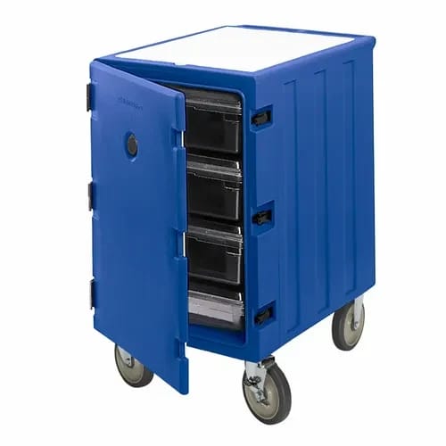 Cambro Camcart 1826LBC186 Insulated Navy Blue Front Loader Food Carrier — view 1