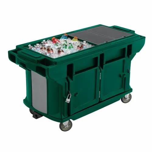 Cambro Versa Food Bar VBRUTHD5519 4-Pan Kentucky Green Cold Food Serving Counter — view 2