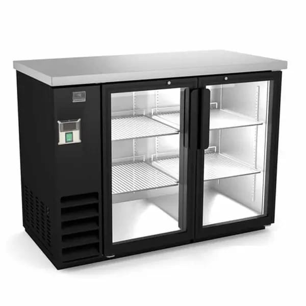 Kelvinator KCHBB48G Stainless Steel Top Back Bar Cooler with Glass Doors 49"W — view 1