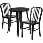 Flash Furniture CH-51080TH-2-18VRT-BL-GG Blue Metal Table and Chair Set with Two Chairs — view 6