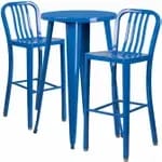 Flash Furniture CH-51080BH-2-30VRT-OR-GG Orange Metal Bar Stool and Table Set with Two Bar Stools — view 5
