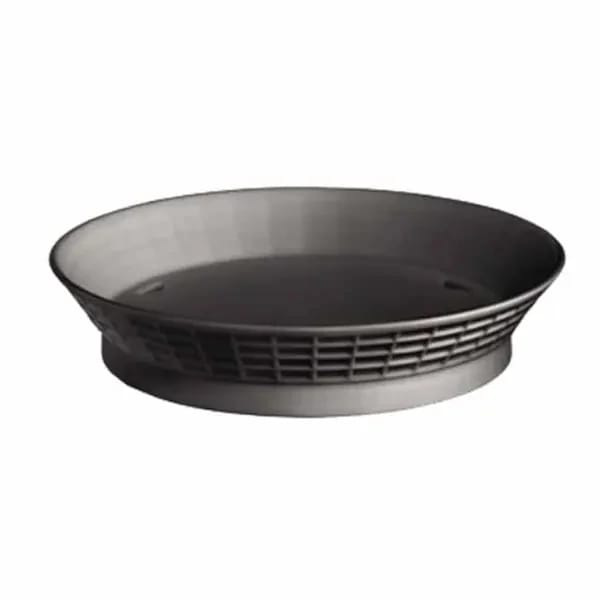 Tablecraft 157512BK Black Round Platter Basket 12" x 2-1/4" | Case of 12 — view 1