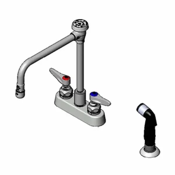 T&S B-1177 Deck Mount Workboard Faucet with rigid Vacuum Breaker — view 2