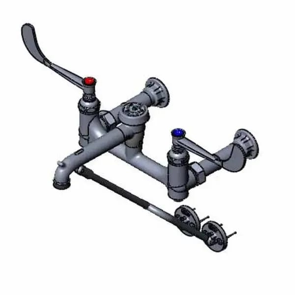 T&S B-0657-BST 8" Wall Mount Service Sink Faucet — view 2
