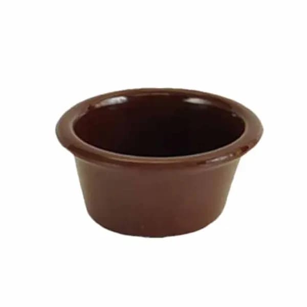 Thunder Group ML539C1 Chocolate 6 oz. Melamine Ramekin | Case of 12 — view 1