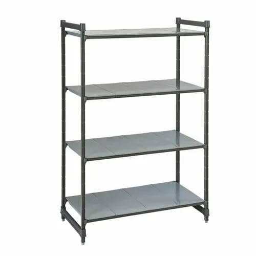 Cambro Camshelving CBU243064S4580 4-Shelf Polypropylene Brushed Graphite Shelving Kit 30"W X 24"D X 64"H — view 1