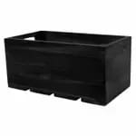 Tablecraft CRATE114BK Full Size Black Wood Display Crate 4-1/4" Deep — view 5